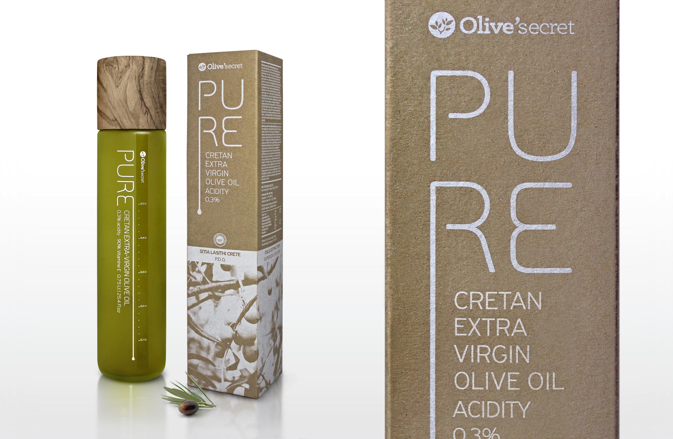 Pure olive oil packaging