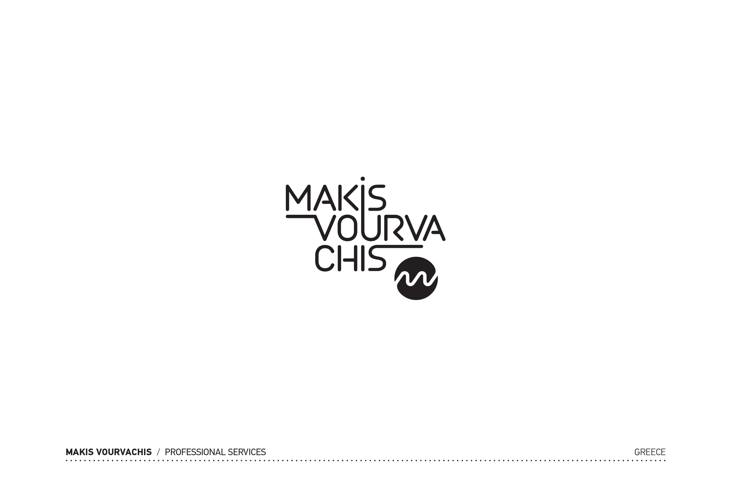 Makis Vourcachis Logotype by Dot Creative Studio