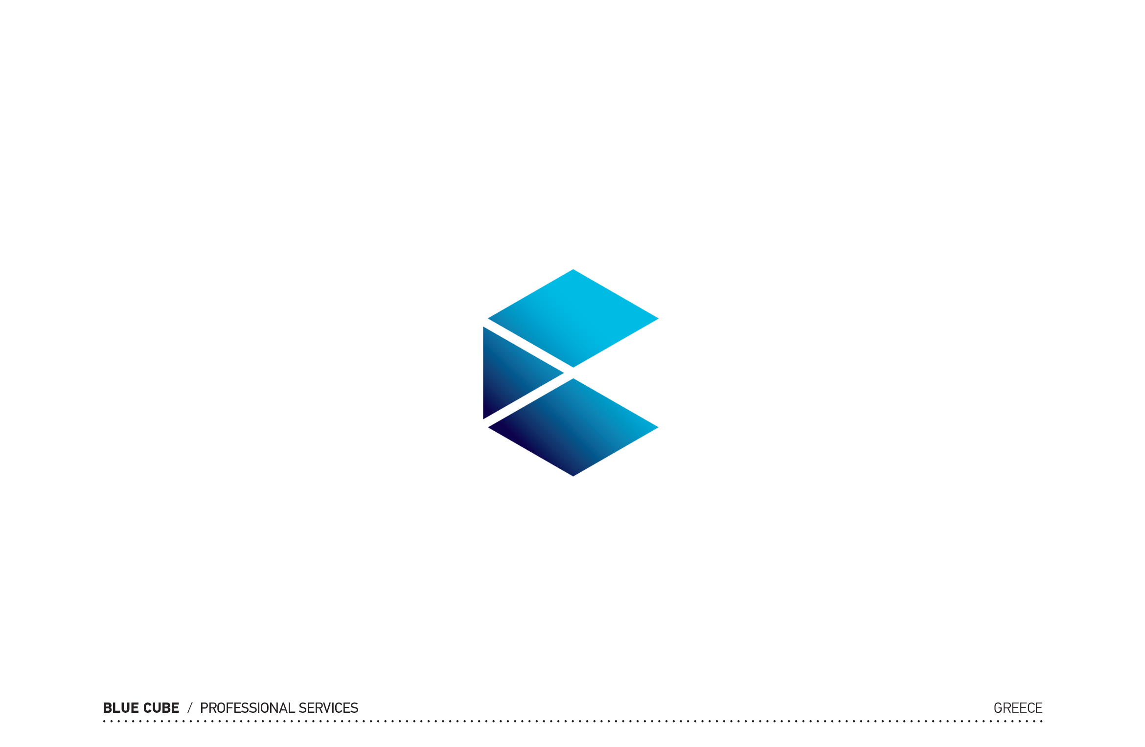 Blue Cube Logotype by Dot Creative Studio