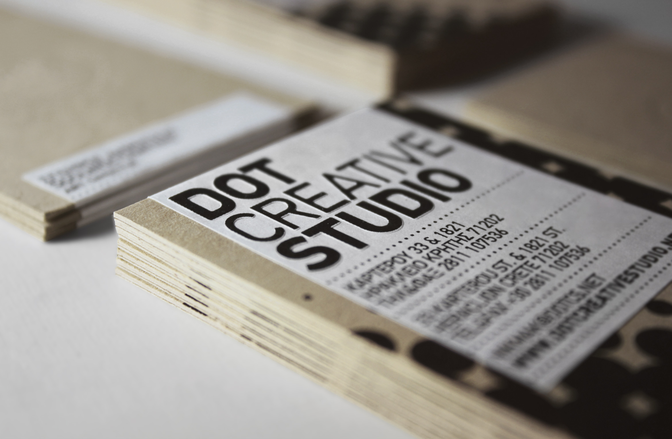 Dot Creative Studio business cards info