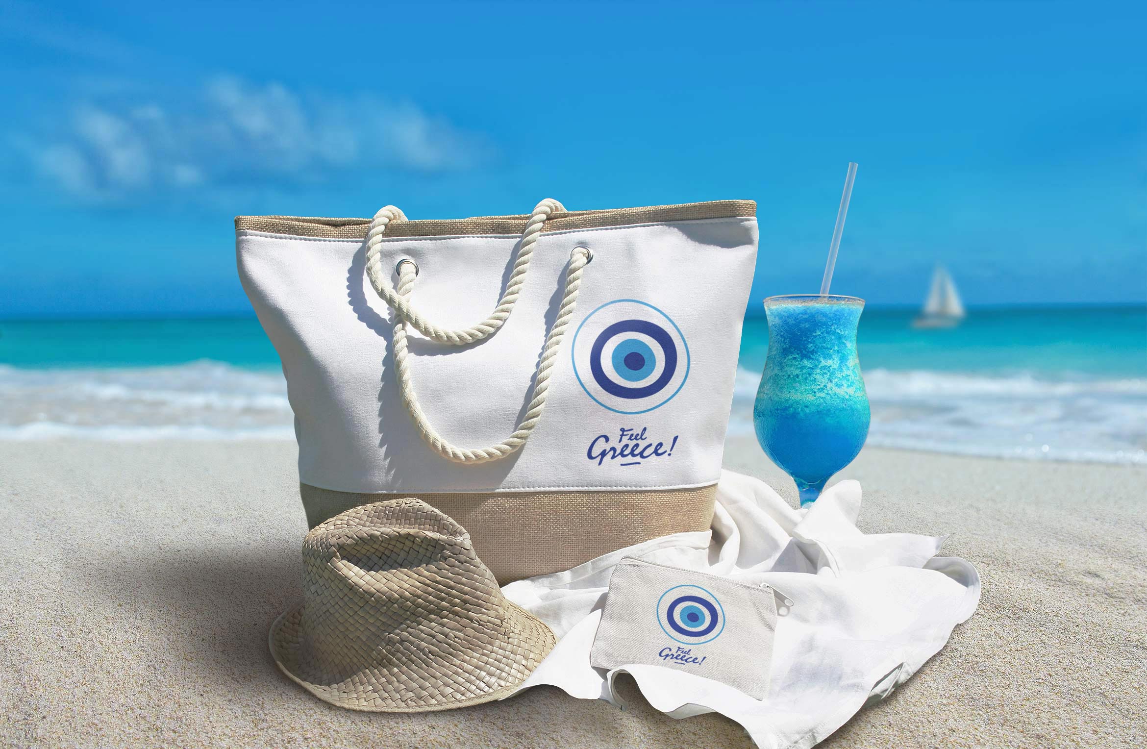 Feel Greece Beach bag