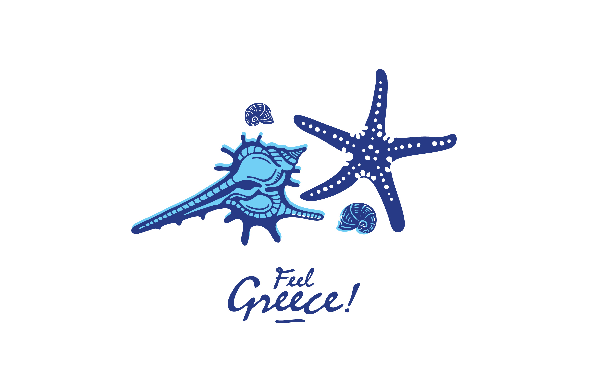 Feel Greece starfish illustration