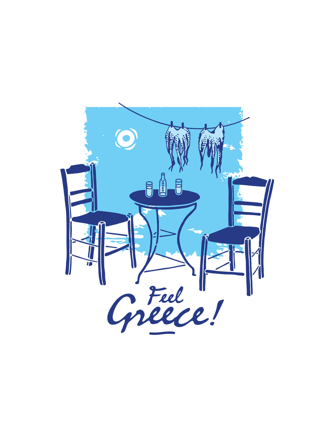 Feel Greece restaurant illustration
