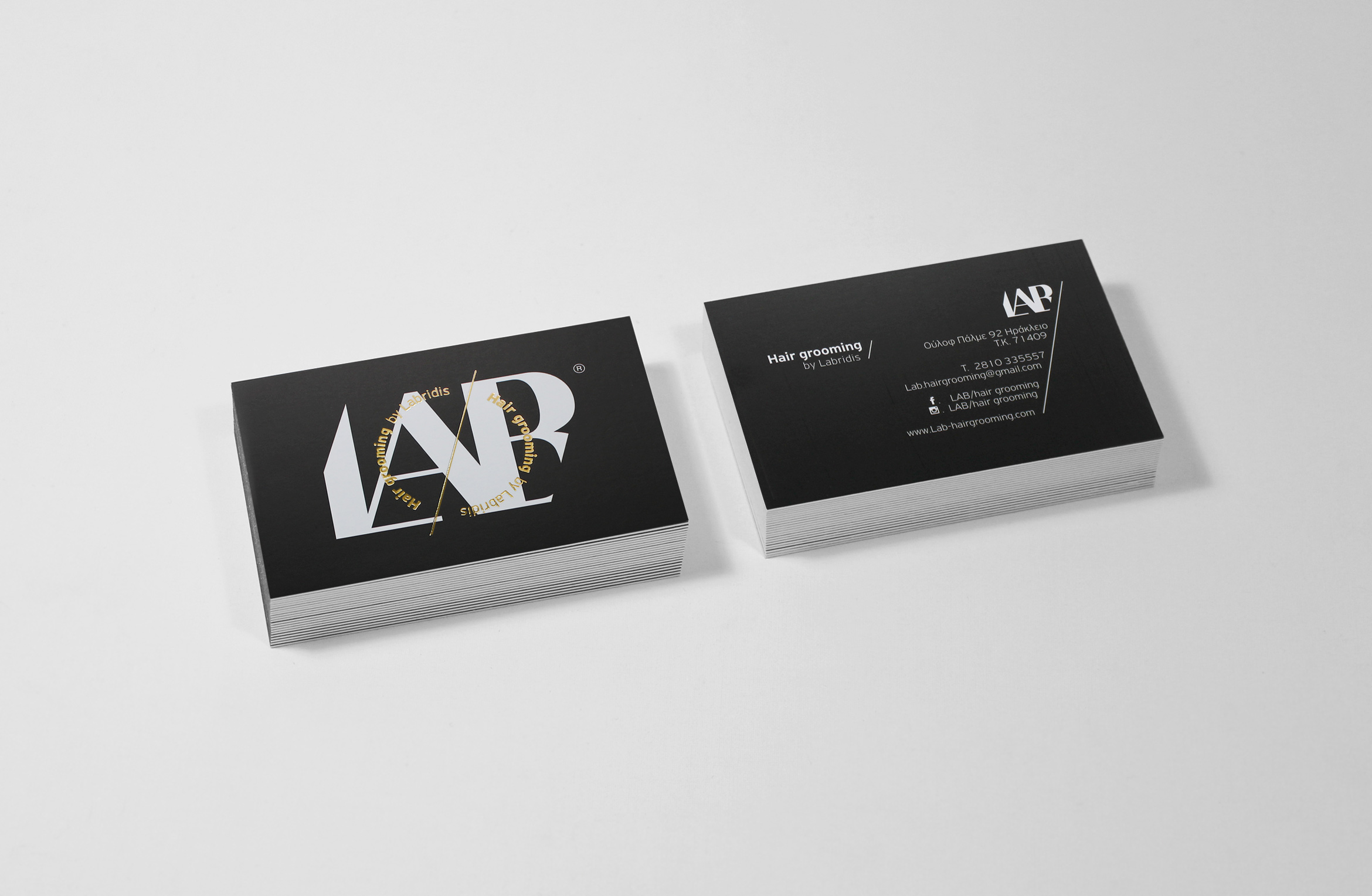 Lab Hair grooming business cards