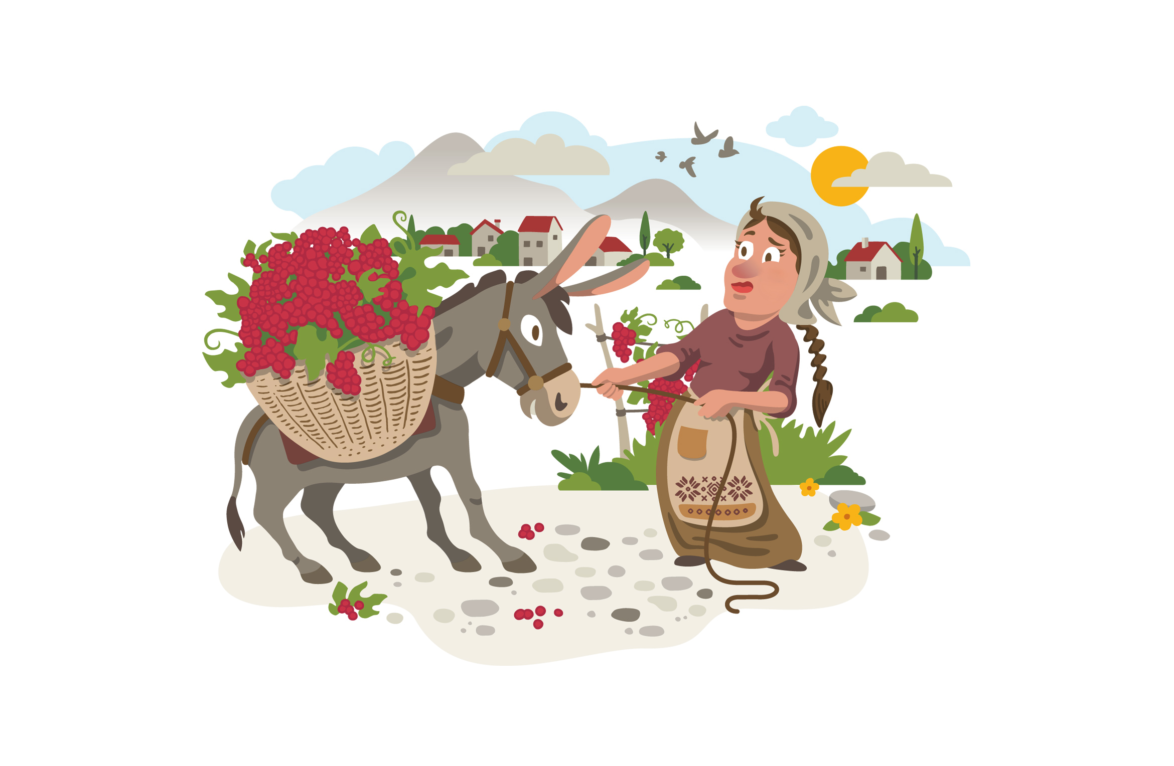 The Cretans donkey illustration