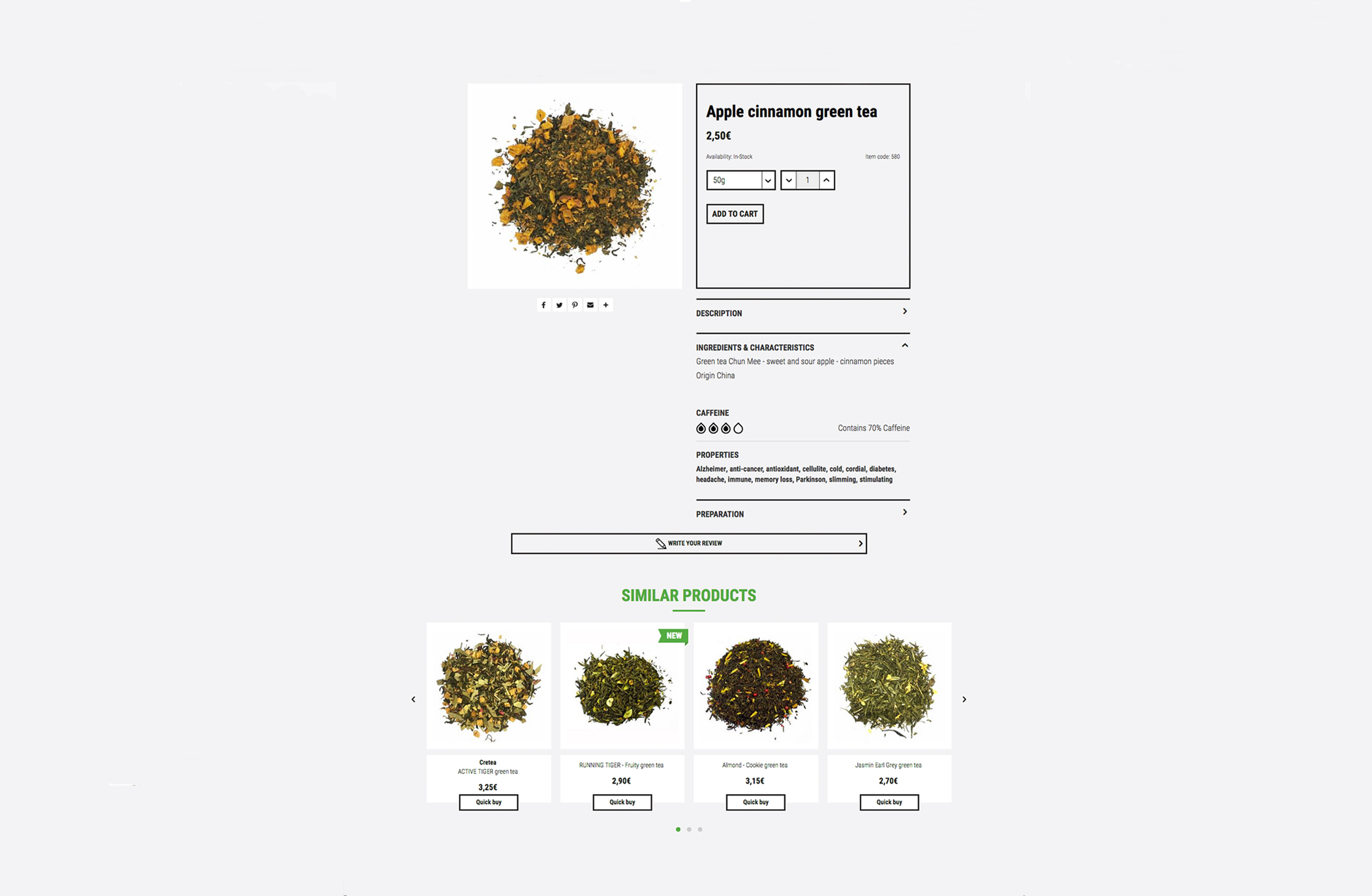 cretea product page