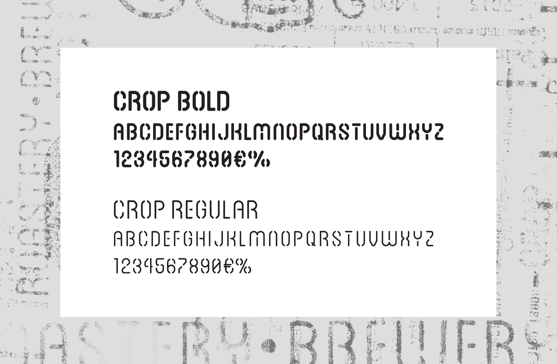 Crop visual identity font