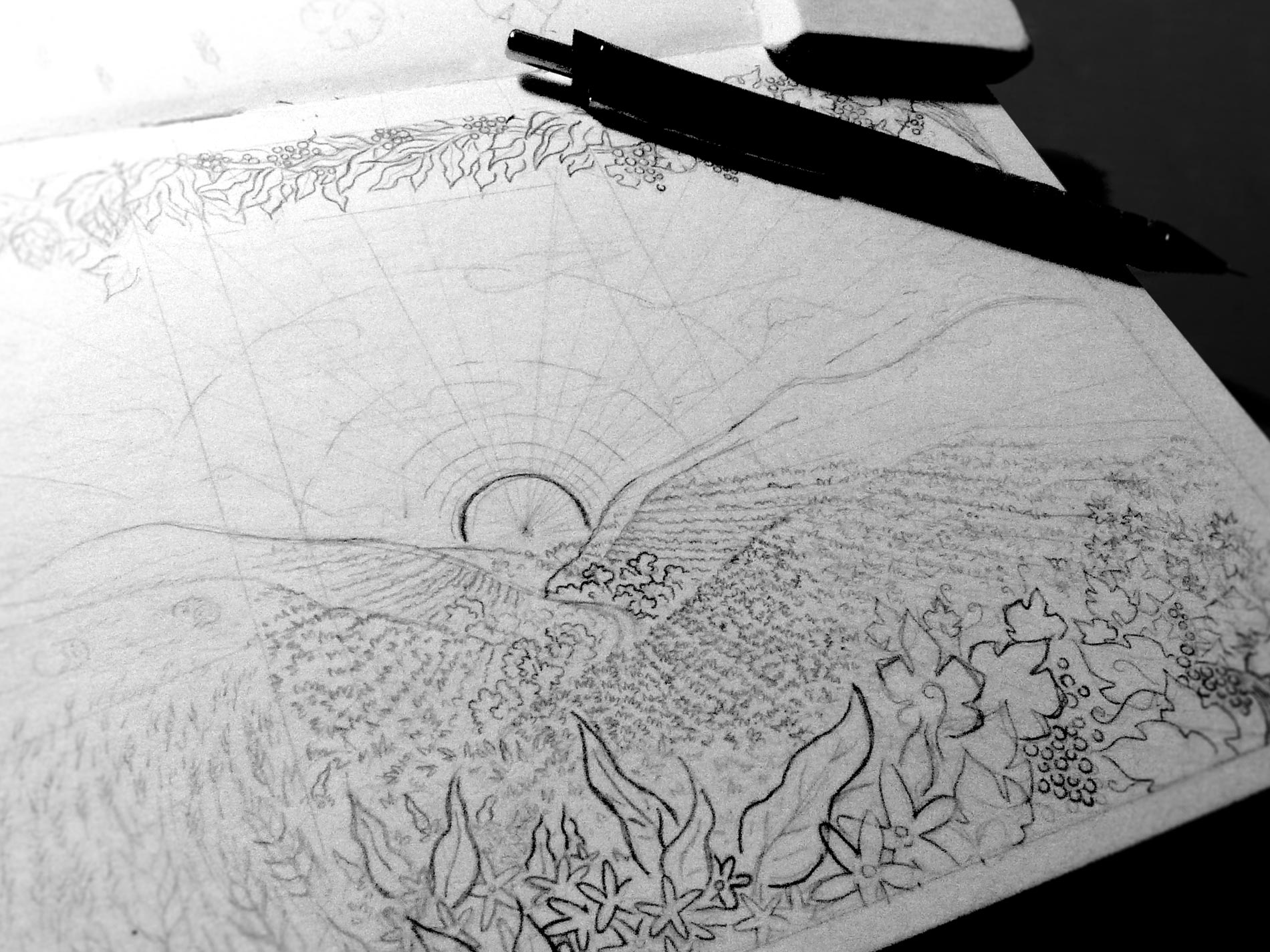 Crop handmade illustration