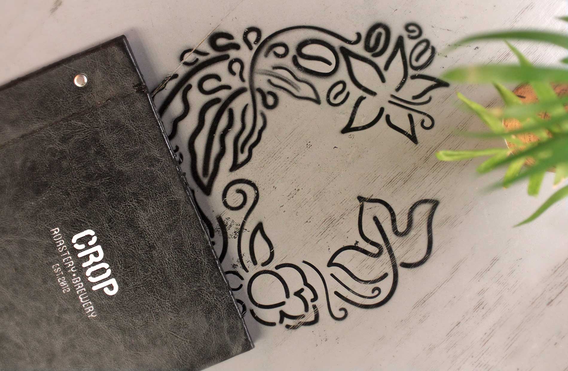 Crop table stencil