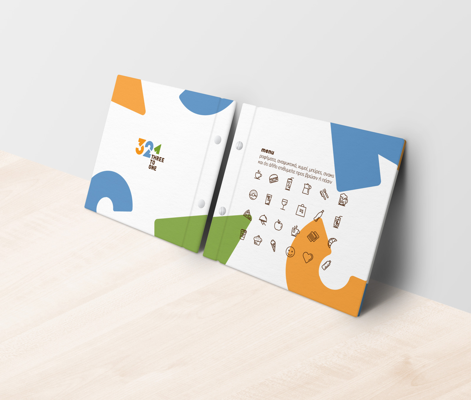 321 three two one menu by dot creative studio