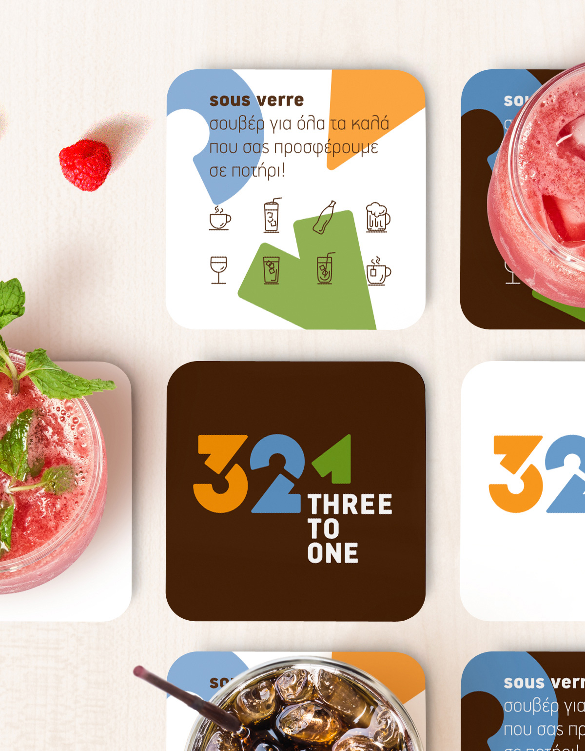 321 three two one sous verre